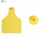 Materieller Einteiler kundenspezifische gelbe 46*58mm Kuh-Ohrmarke Tpu für Vieh